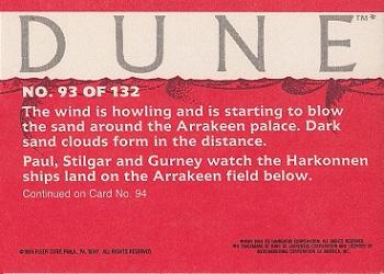1984 Fleer Dune #93 Watching The Harkonnen Ships Land Back