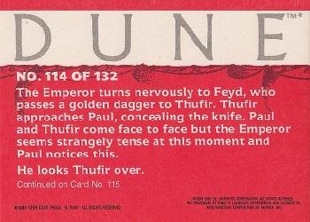 1984 Fleer Dune #114 You Shall Kill Him For Us Thufir! Back