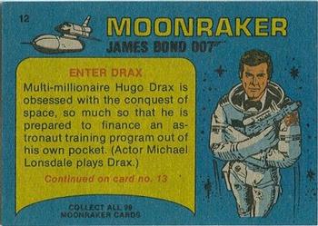 1979 Topps Moonraker #12 Hugo Drax Back