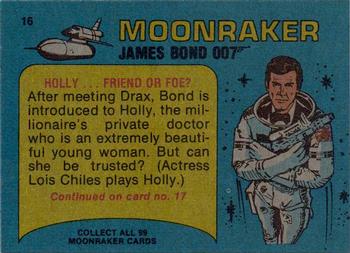 1979 Topps Moonraker #16 Holly…friend or foe? Back