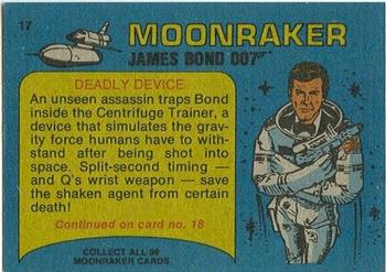 1979 Topps Moonraker #17 Deadly device Back