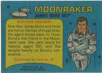 1979 Topps Moonraker #38 Duo for danger! Back