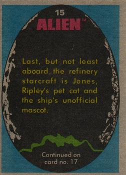 1979 Topps Alien #15 Introducing 'Jones' Back