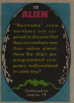 1979 Topps Alien #18 Where's Earth? Back