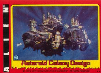 1979 Topps Alien #21 Asteroid Colony Design Front