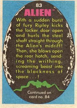 1979 Topps Alien #83 Blown Into Oblivion! Back
