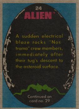 1979 Topps Alien #24 Searing Electrical Fire! Back