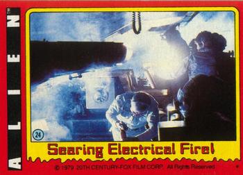 1979 Topps Alien #24 Searing Electrical Fire! Front