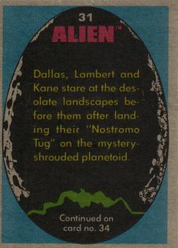 1979 Topps Alien #31 Walking to Derelict Back