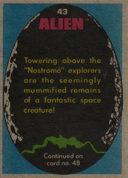 1979 Topps Alien #43 Fantastic Space Jockey Back