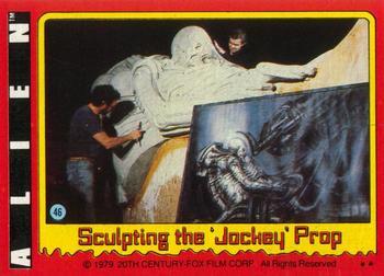 1979 Topps Alien #46 Sculpting the 'Jockey' Prop Front