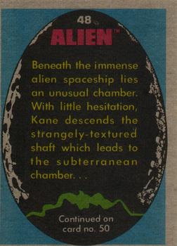 1979 Topps Alien #48 The Chamber Entrance Back