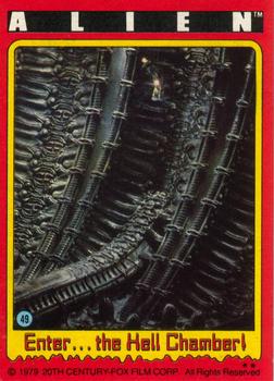 1979 Topps Alien #49 Enter ... the Hell Chamber! Front
