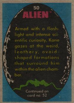 1979 Topps Alien #50 Egg Hatchery Back