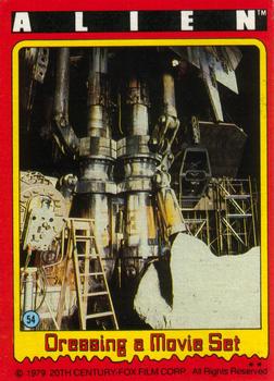 1979 Topps Alien #54 Dressing a Movie Set Front