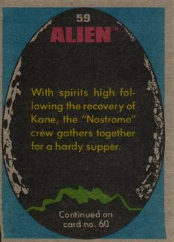 1979 Topps Alien #59 The Last Supper Back