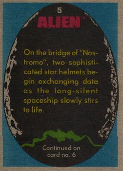 1979 Topps Alien #5 Electronic Conversation Back