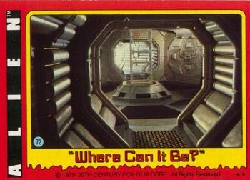 1979 Topps Alien #72 Where Can It Be? Front