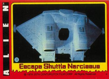 1979 Topps Alien #77 Escape Shuttle Narcissus Front
