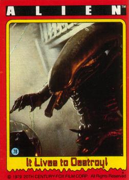 1979 Topps Alien #78 It Lives to Destroy! Front