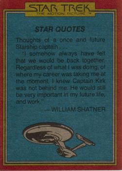 1979 Topps Star Trek: The Motion Picture #16 Helmsman Sulu Back