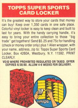 1979 Topps Alien - Stickers #17 The Nostromo Back