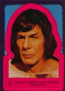 1979 Topps Star Trek: The Motion Picture - Stickers #3 The Vulcan Mr. Spock Front