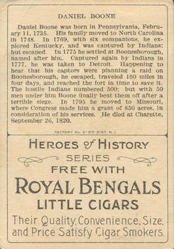 1911 American Tobacco Company Heroes of History / Men of History (T68) #NNO Daniel Boone Back