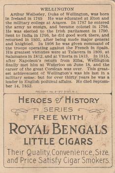 1911 American Tobacco Company Heroes of History / Men of History (T68) #NNO Duke of Wellington Back