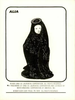 1984 Fleer Dune - Stickers #10 Beast Rabban / Alia Back