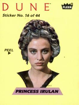 1984 Fleer Dune - Stickers #16 Princess Irulan / Feyd Rabban Front