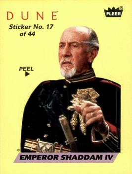 1984 Fleer Dune - Stickers #17 Emperor Shaddam IV / Emperor Shaddam IV Front