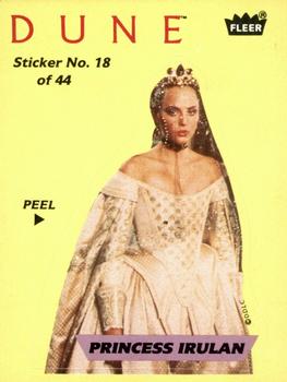 1984 Fleer Dune - Stickers #18 Princess Irulan / Harkonnen Trooper Front