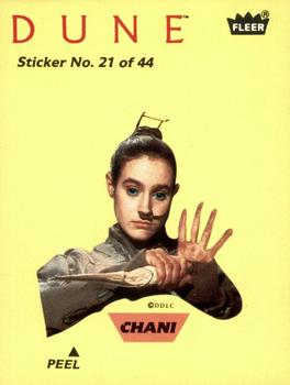 1984 Fleer Dune - Stickers #21 Chani / Reverend Mother Mohiam Front