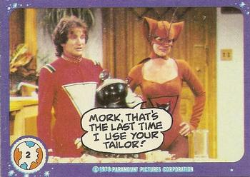 1978 Topps Mork & Mindy #2 Mork, that's the last time I use your tailor! Front