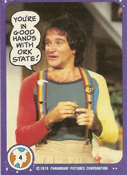 1978 Topps Mork & Mindy #4 You're in good hands with Ork State! Front