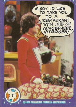 1978 Topps Mork & Mindy #7 Mindy I'd like to take you to a restaurant with lots of atmosphere, nitrogen! Front