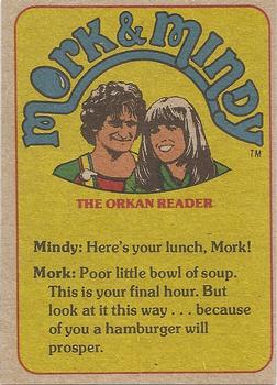 1978 Topps Mork & Mindy #8 Be it ever so humble there's no place like Ork! Back
