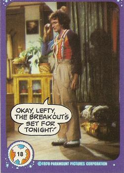 1978 Topps Mork & Mindy #18 Okay, Lefty, the breakout's set for tonight! Front