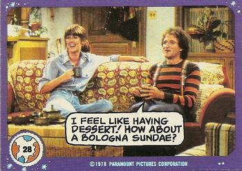 1978 Topps Mork & Mindy #28 I feel like having dessert! How about a bologna sundae! Front