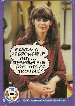 1978 Topps Mork & Mindy #30 Mork's a responsible guy... Responsible for lots of trouble! Front