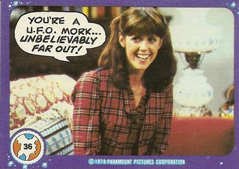 1978 Topps Mork & Mindy #36 You're a U.F.O. Mork... Unbelievably Far Out! Front