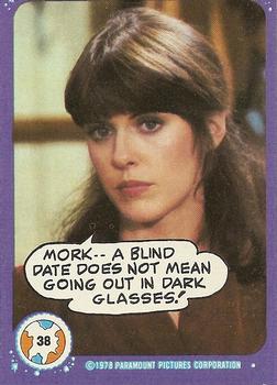1978 Topps Mork & Mindy #38 Mork-- A blind date does not mean going out in dark glasses! Front