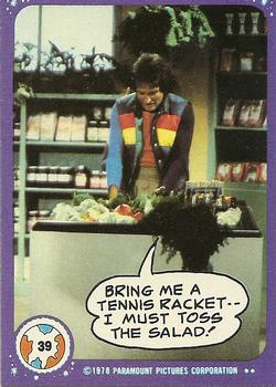 1978 Topps Mork & Mindy #39 Bring me a tennis racket-- I must toss the salad! Front