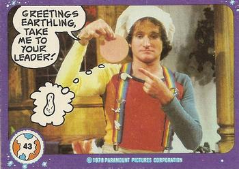 1978 Topps Mork & Mindy #43 Greetings Earthling, take me to your leader! Front