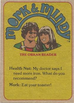 1978 Topps Mork & Mindy #48 Mork, did you take a shower last night? Back