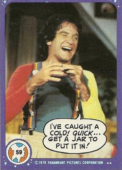 1978 Topps Mork & Mindy #59 I've caught a cold! Quick... Get a jar to put it in! Front
