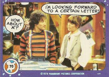 1978 Topps Mork & Mindy #70 I'm looking forward to a certain letter! Front