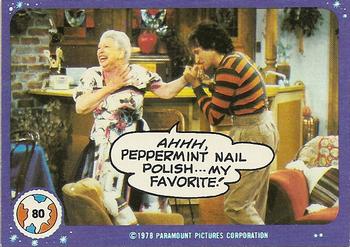 1978 Topps Mork & Mindy #80 Ahhh, peppermint nail polish... My favorite! Front