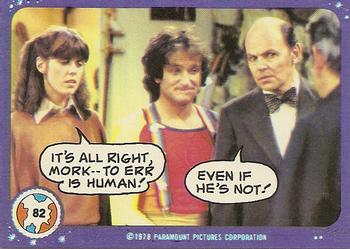 1978 Topps Mork & Mindy #82 It's all right, Mork-- To err is human! Front
